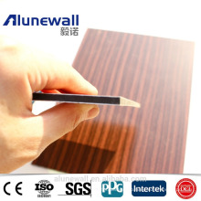 Alunewall 2017 best sell Wood Pattern Surface ACP panel fireproof aluminium composite panel wall decoation panels
